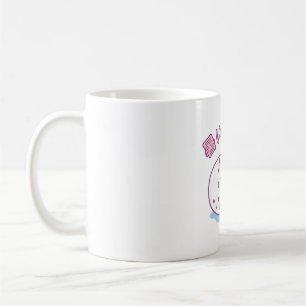 Caneca De Café Foca Branca Fofa Comendo Melancia Está Quente