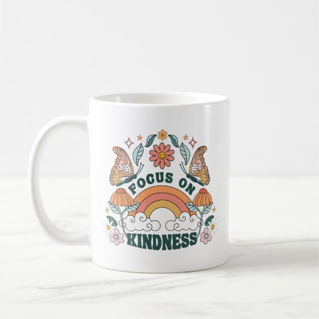Caneca De Café Foco na bondade Gráfico do Groovy (Esquerda)