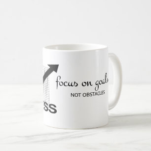 Caneca De Café Foco nas metas: Inspiração motivacional