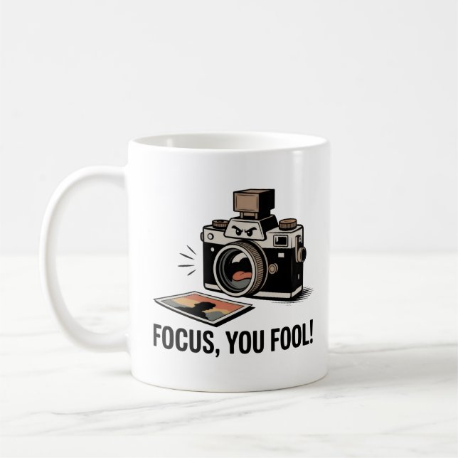 Caneca De Café Focus, You Fool! Mug – Funny Photography Gift  (Esquerda)