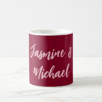 Fofa Caligrafia Vermelha Burgundy Minimalista Nome