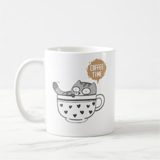 Caneca de Café Fofa com Protetor de “Hora do Café”