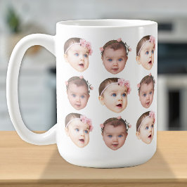 Caneca de Café Fofa com Rosto de Bebê Personalizad