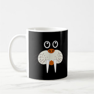 Caneca De Café Fofa Fantasia de Morsa Animal Divertida de Hallowe