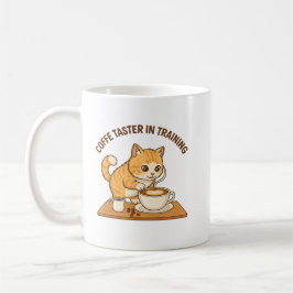 Caneca de Café Fofa: Gato "Provador de Café em Tre