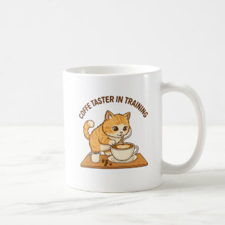 Caneca de Café Fofa: Gato "Provador de Café em Tre