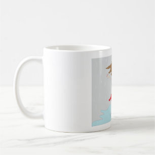 Caneca De Café fofinha de desenho em um vestido vermelho na canec