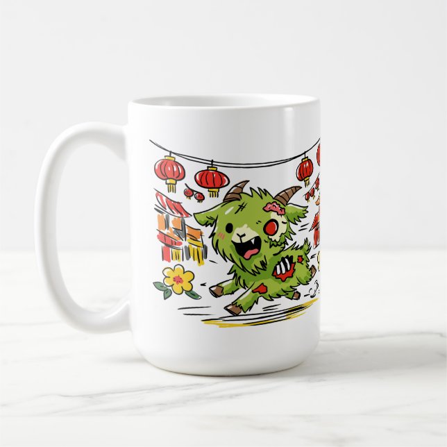 Caneca De Café Fofo Ano Novo Chinês do Bode (Esquerda)