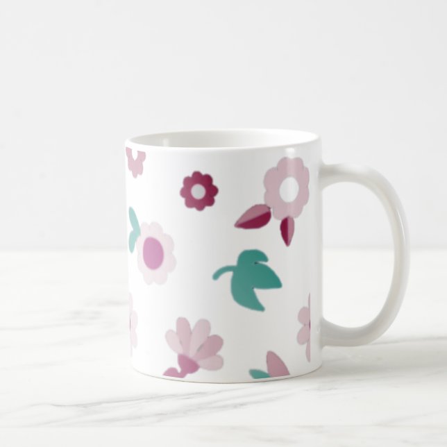 Caneca De Café fofo, flores, natureza (Direita)
