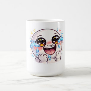 Caneca De Café Fofo Kawaii Chorando Rindo de Alegria Lágrimas Fel