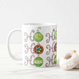 Caneca De Café Fofo Natal Ho Ho Ho, Doces Canudos Enfeites