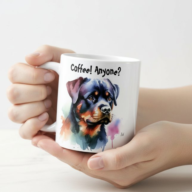 Caneca De Café Fofo Ruttweiler Alguém?'' (Criador carregado)
