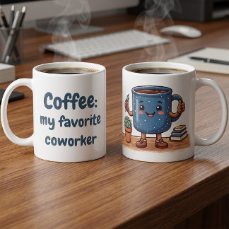 Caneca De Café Fofos Amantes de Café de Escritório Kawaii