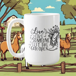 Caneca De Café fofos amantes de cavalos, arte de café Mug