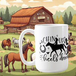 Caneca De Café fofos amantes de cavalos, arte de café Mug