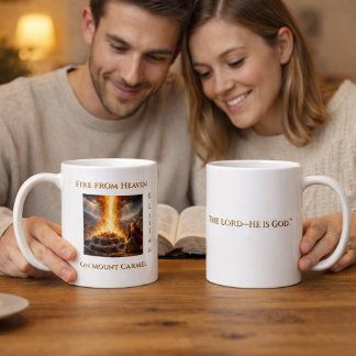 Caneca De Café Fogo do Céu no Monte Carmelo – Profeta Elias