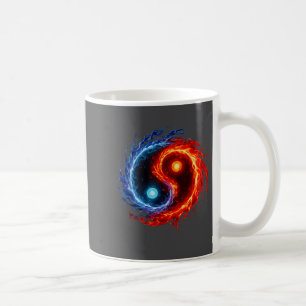 Caneca De Café Fogo E Água Símbolo Yin Yang Equilíbrio Tai Chi En