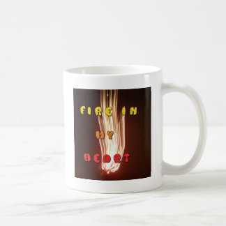Caneca De Café Fogo na minha Impressão de Arte Cardíaca