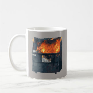 Caneca De Café Fogo no Lixo - bagunça engraçada