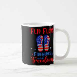 Caneca De Café Fogos de artifício de chinelos e a Freedom America