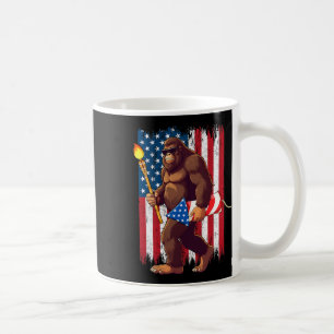 Caneca De Café Fogos De Bigfoot 4 De Julho Sasquatch American