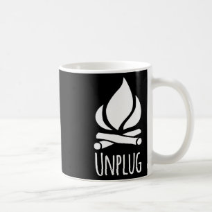 Caneca De Café Fogueira de Acampamento Unplug Camp Fogueira Rústi