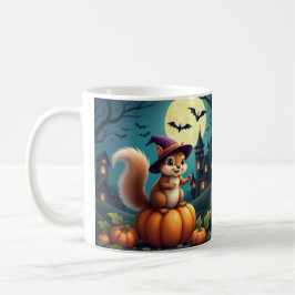 Caneca De Café Fogueira de Halloween de Coelho Spooky - Design si