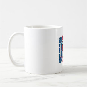 Caneca De Café Fogueira Patriótica de 1776 Desenho Vetorial Vinta