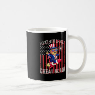 Caneca De Café Fogueira Patriótica de Donald Trump Faz 4 de Julho