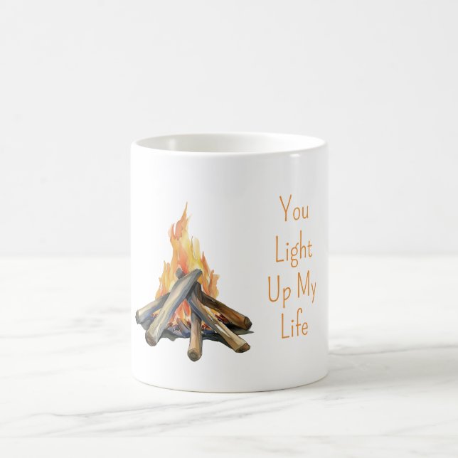 Caneca De Café Fogueira Você Ilumina Minha Vida (Centro)