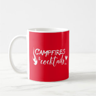 Caneca De Café Fogueiras e Coquetéis Camping RV Ar Livre