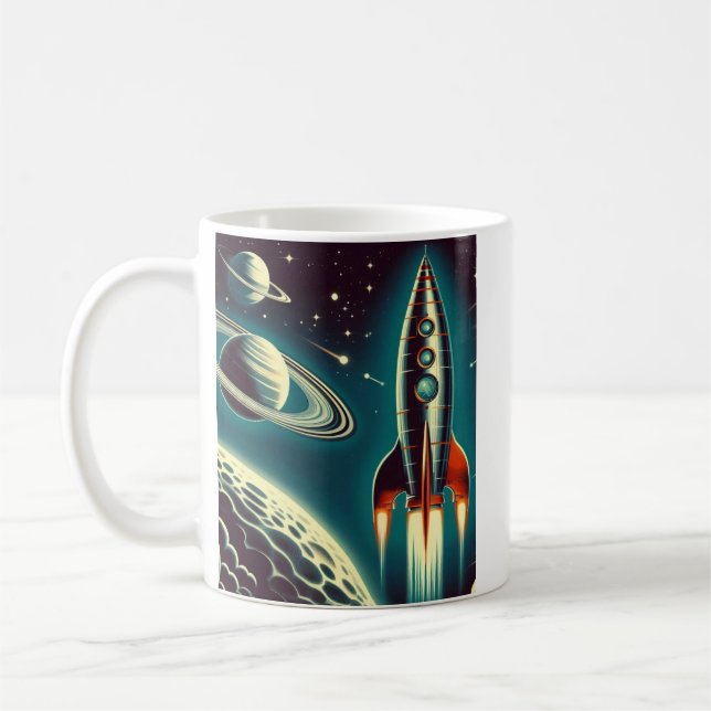 Caneca De Café Foguete espacial (Esquerda)