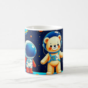 Caneca De Café Foguete Teddy Cósmico