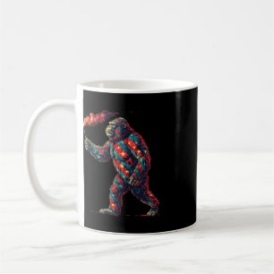 Caneca De Café Foguetes Bigfoot 4 De Julho Homens Sasquatch Ameri