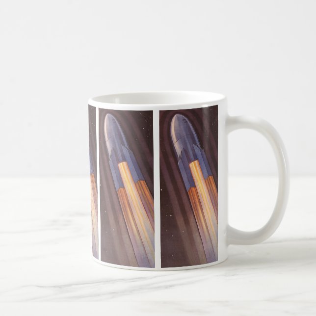 Caneca De Café Foguetes de Nave Espacial de Ficção Científica Vin (Direita)