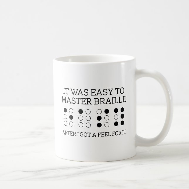 Caneca De Café Foi Fácil Mestre Braille (Direita)
