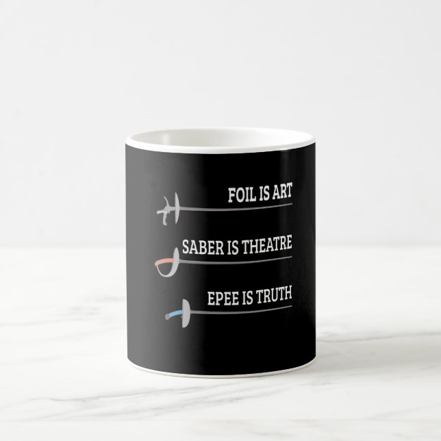 Caneca De Café Foil Is Art Fencing Fencer Epee Fencing (Centro)