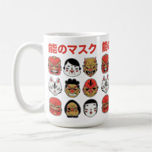 Caneca De Café Folclore Demon e Kitsune Festivo