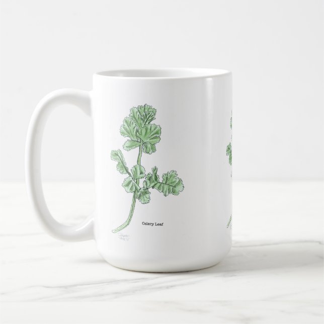 Caneca De Café Folha de Aipo (Esquerda)