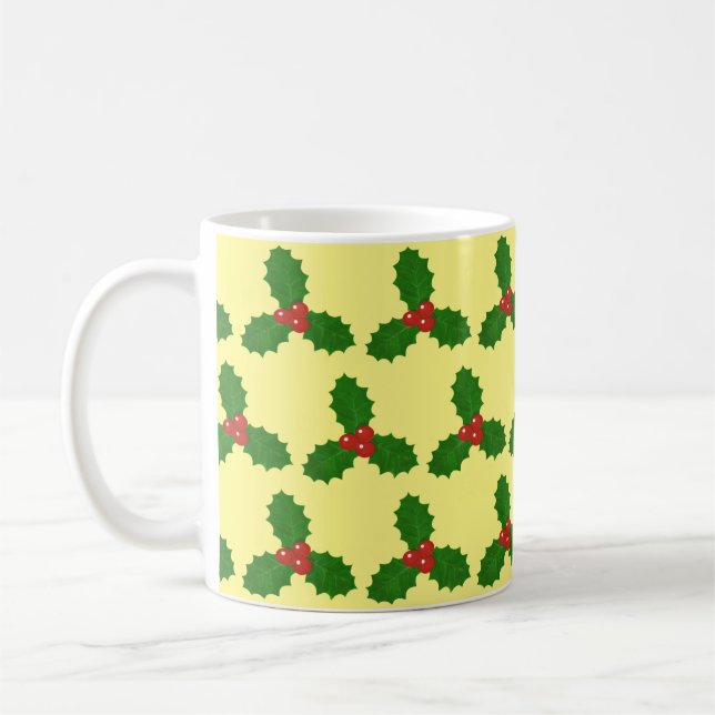 Caneca De Café Folha de Azevinho (Esquerda)