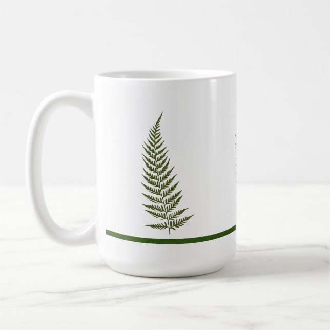 Caneca De Café Folha de Fern Australiana Pressionada - Combine Qu (Esquerda)