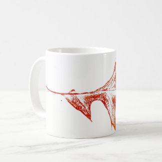 Caneca De Café Folha de inverno de carvalho Impressão vermelho de
