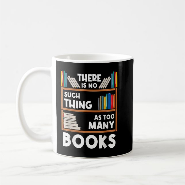 Caneca De Café Folha de Leitura do Leitor de Livros da Biblioteca (Esquerda)