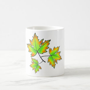 Caneca De Café Folha de Mapeamento