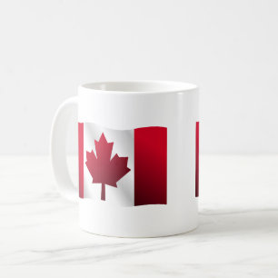 Caneca De Café Folha de Mapeamento de Sinalizador do Canadá