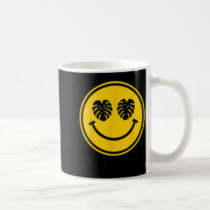 Caneca De Café Folha de Monstera sorriso vibrações tropicais prai