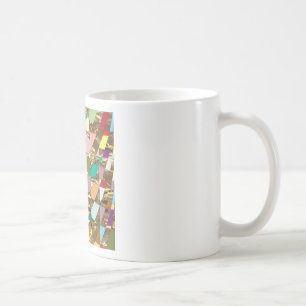 Caneca De Café Folha de ouro com abstrato