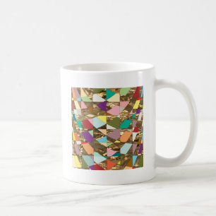 Caneca De Café Folha de ouro com abstrato
