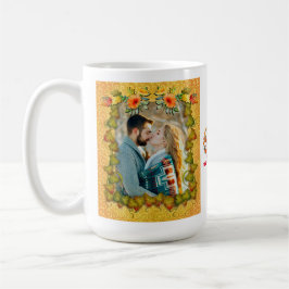 Caneca De Café Folha de outono e Girassol de Ação de Graças