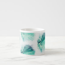 Caneca de Café Folha de Palmeira Verde Clara da Na